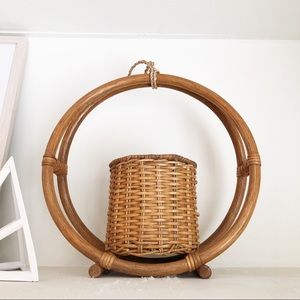 Vintage Wicker Hanging Planter